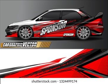 car wrap design. simple lines with abstract background vector concept for vehicle vinyl wrap and automotive decal livery