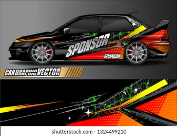 car wrap design. simple lines with abstract background vector concept for vehicle vinyl wrap and automotive decal livery
