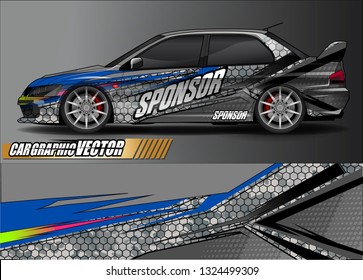 car wrap design. simple lines with abstract background vector concept for vehicle vinyl wrap and automotive decal livery