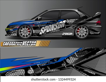 car wrap design. simple lines with abstract background vector concept for vehicle vinyl wrap and automotive decal livery