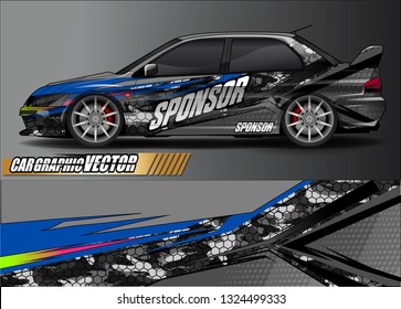 car wrap design. simple lines with abstract background vector concept for vehicle vinyl wrap and automotive decal livery