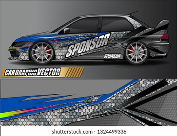 car wrap design. simple lines with abstract background vector concept for vehicle vinyl wrap and automotive decal livery