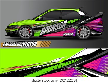 car wrap design. simple lines with abstract background vector concept for vehicle vinyl wrap and automotive decal livery