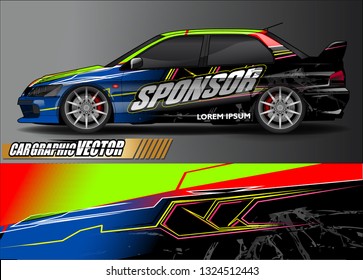 car wrap design. simple lines with abstract background vector concept for vehicle vinyl wrap and automotive decal livery