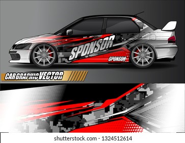 car wrap design. simple lines with abstract background vector concept for vehicle vinyl wrap and automotive decal livery