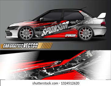 car wrap design. simple lines with abstract background vector concept for vehicle vinyl wrap and automotive decal livery