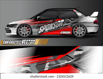 car wrap design. simple lines with abstract background vector concept for vehicle vinyl wrap and automotive decal livery