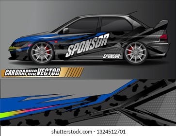 car wrap design. simple lines with abstract background vector concept for vehicle vinyl wrap and automotive decal livery