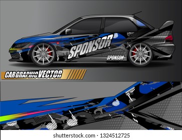 car wrap design. simple lines with abstract background vector concept for vehicle vinyl wrap and automotive decal livery