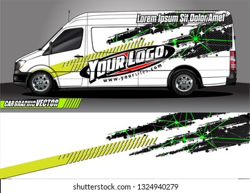 car wrap design. simple lines with abstract background vector concept for vehicle vinyl wrap and automotive decal livery