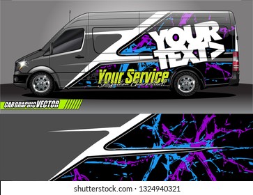 car wrap design. simple lines with abstract background vector concept for vehicle vinyl wrap and automotive decal livery