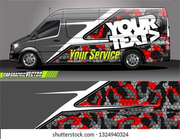 car wrap design. simple lines with abstract background vector concept for vehicle vinyl wrap and automotive decal livery