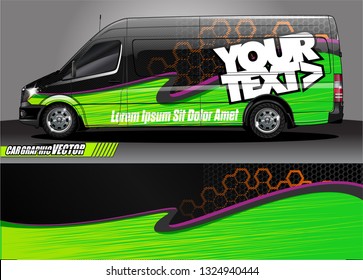 car wrap design. simple lines with abstract background vector concept for vehicle vinyl wrap and automotive decal livery
