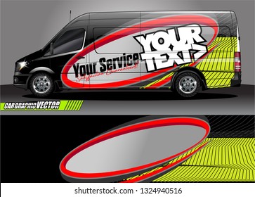 car wrap design. simple lines with abstract background vector concept for vehicle vinyl wrap and automotive decal livery