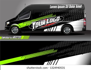 car wrap design. simple lines with abstract background vector concept for vehicle vinyl wrap and automotive decal livery