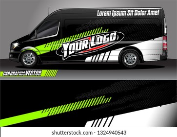 car wrap design. simple lines with abstract background vector concept for vehicle vinyl wrap and automotive decal livery