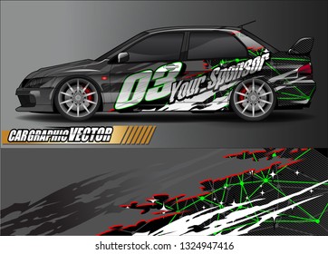 car wrap design. simple lines with abstract background vector concept for vehicle vinyl wrap and automotive decal livery