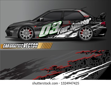 car wrap design. simple lines with abstract background vector concept for vehicle vinyl wrap and automotive decal livery