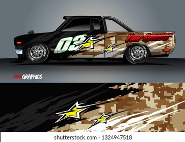car wrap design. simple lines with abstract background vector concept for vehicle vinyl wrap and automotive decal livery