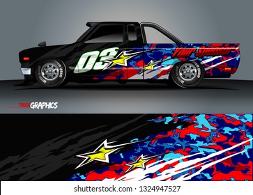 car wrap design. simple lines with abstract background vector concept for vehicle vinyl wrap and automotive decal livery