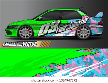 car wrap design. simple lines with abstract background vector concept for vehicle vinyl wrap and automotive decal livery