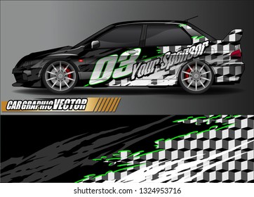 car wrap design. simple lines with abstract background vector concept for vehicle vinyl wrap and automotive decal livery