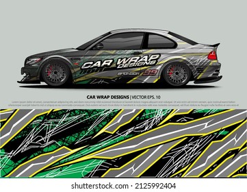 car wrap design. simple lines with abstract background vector concept for vehicle vinyl wrap and automotive decal livery