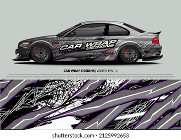 car wrap design. simple lines with abstract background vector concept for vehicle vinyl wrap and automotive decal livery