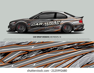 car wrap design. simple lines with abstract background vector concept for vehicle vinyl wrap and automotive decal livery