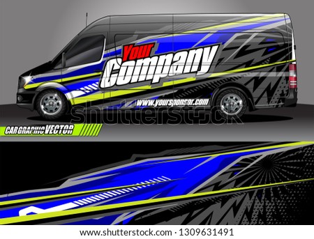 car wrap design. simple lines with abstract background vector concept for vehicle vinyl wrap and automotive decal 