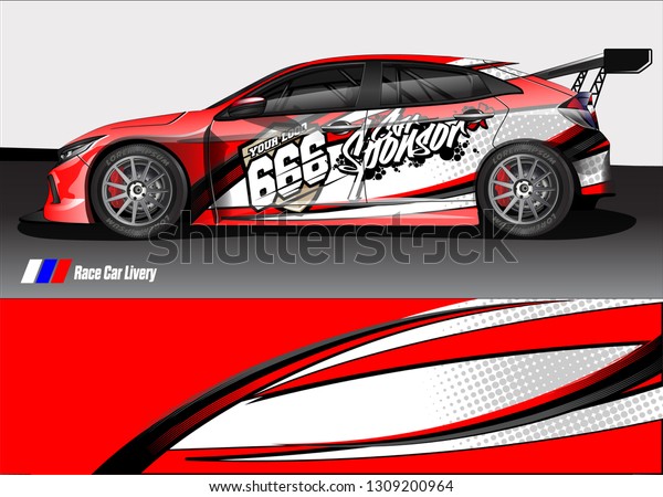 Car Wrap Design Simple Lines Abstract Stock Vector Royalty Free 1309200964