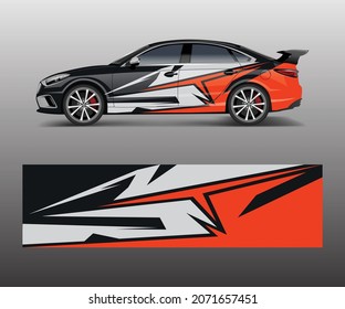 Car wrap design for sport car. Car wrap design for branding, services, company.