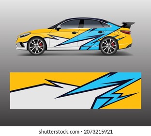 Car wrap design for sport car. Car wrap design for branding, services, company.