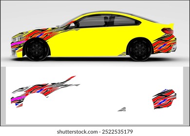 Auto Wrap Design mit einzigartigem Linienmuster