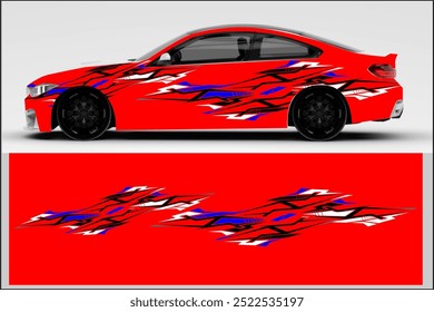 car wrap design with unique line pattern