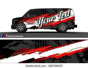 car wrap design vector. abstract splatter with grunge background for vehicle branding