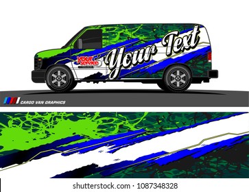 car wrap design vector. abstract splatter with grunge background for vehicle branding
