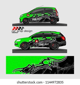 car wrap design vector. Abstract tribal with camouflage for vehicle sticker branding