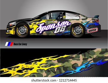 car Wrap design vector. abstract background for vehicle vinyl decals