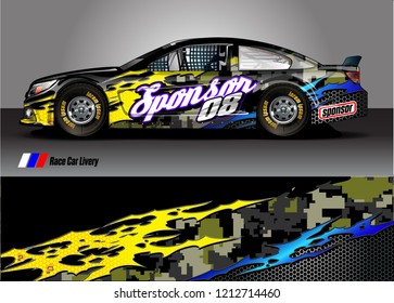 car Wrap design vector. abstract background for vehicle vinyl decals