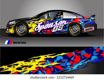 car Wrap design vector. abstract background for vehicle vinyl decals