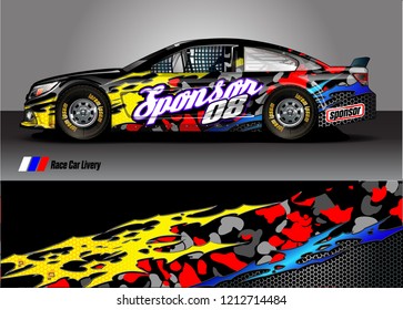 car Wrap design vector. abstract background for vehicle vinyl decals