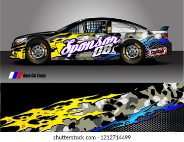 car Wrap design vector. abstract background for vehicle vinyl decals