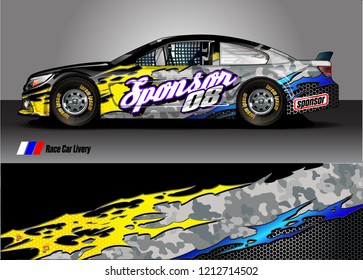 car Wrap design vector. abstract background for vehicle vinyl decals