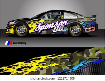 car Wrap design vector. abstract background for vehicle vinyl decals