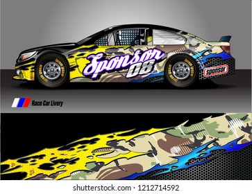 car Wrap design vector. abstract background for vehicle vinyl decals