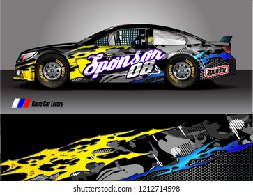 car Wrap design vector. abstract background for vehicle vinyl decals