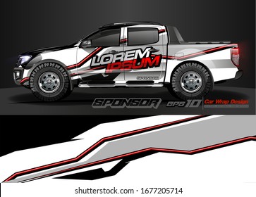 car wrap design vector. abstract livery for vehicle decals sticker.