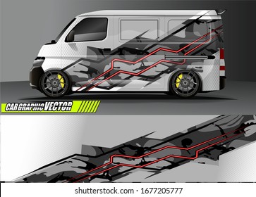 car wrap design vector. abstract livery for vehicle decals sticker.