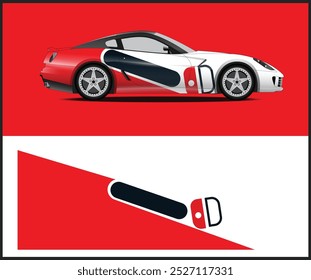 car wrap design vector. abstract grunge stripe for wrap design